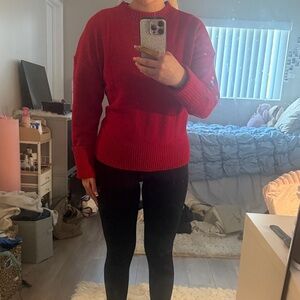 Elegant Red Women's Sweater, S